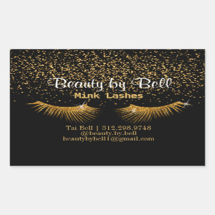 Adesivo Retangular Lashes Dourados