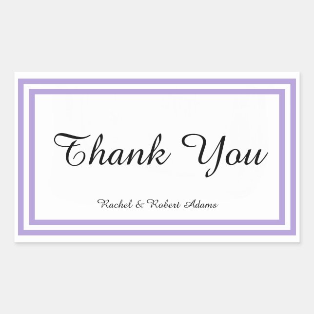 Adesivo Retangular Lavanda dupla - Vinheta retangular (Frente)