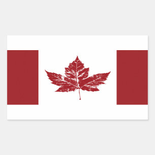Adesivo Retangular Legal Canadá Flag Stickers Retro Canadian Souvenir