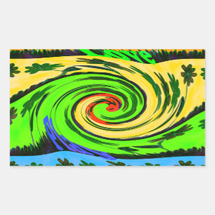 Adesivo Retangular Legal l Love Wave Cores