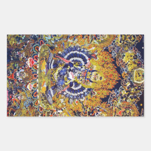 Adesivo Retangular Legal tangka Yamantaka, tatuagem de deus morto