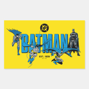 Adesivo Retangular Legendas do Batman para Sempre Gráfico