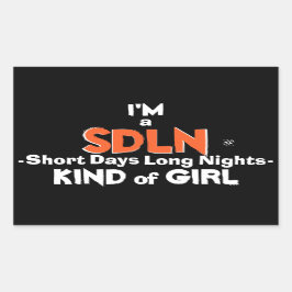 Adesivo Retangular Lema do estilo de vida (noites por dias)