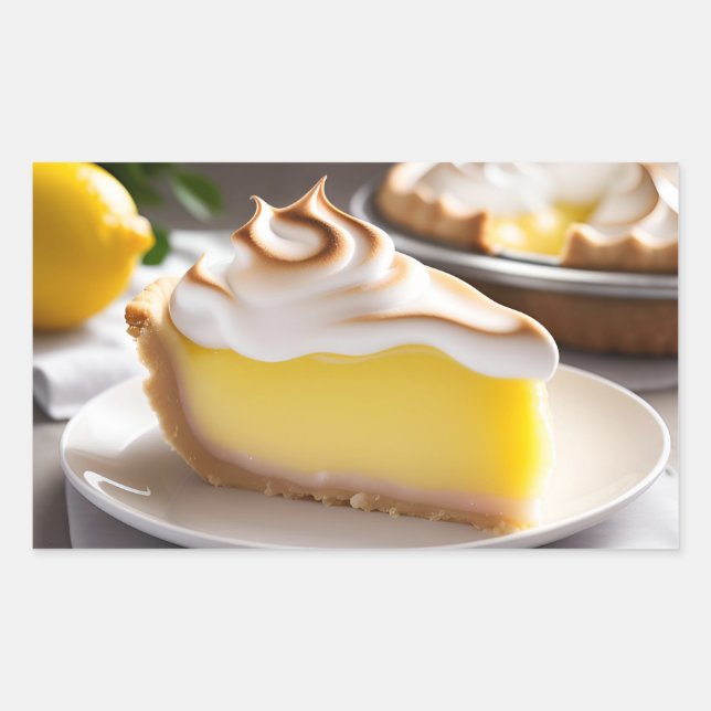 Adesivo Retangular Lemon Meringue Pie (Frente)