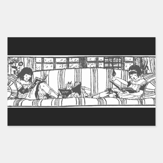 Adesivo Retangular Lendo com Dolly (Frente)