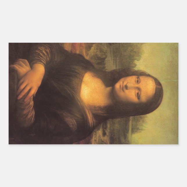 Adesivo Retangular Leonardo Da Vinci' Mona Lisa (Frente)