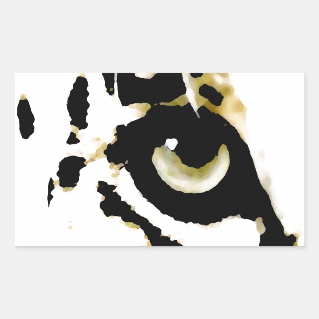 Adesivo Retangular Leopardo Eye (Frente)