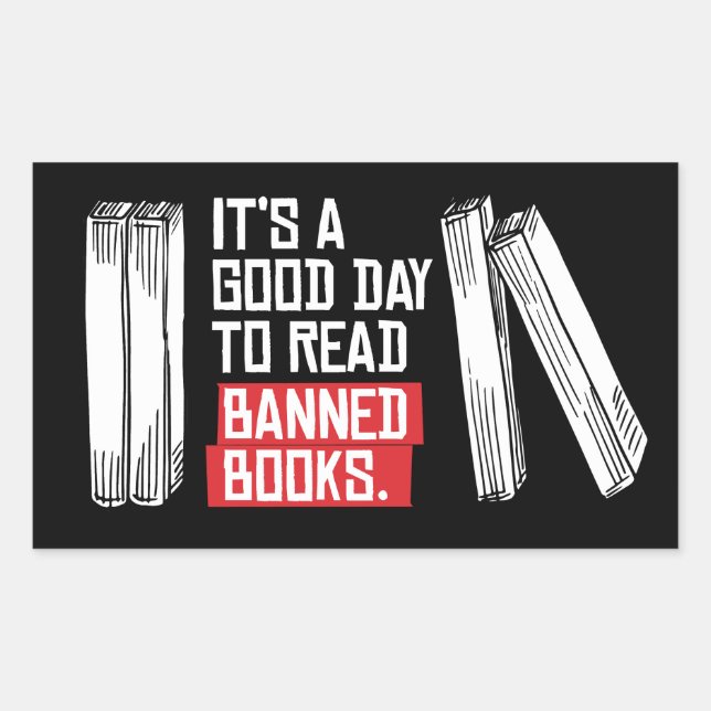 Adesivo Retangular Ler Livros Banidos (Frente)
