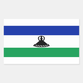 Adesivo Retangular Lesoto Flag Sticker