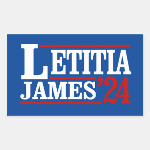 Adesivo Retangular Letitia James 2024