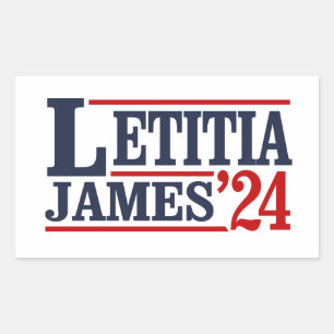 Adesivo Retangular Letitia James 2024