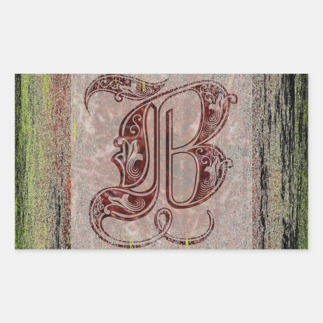 Adesivo Retangular Letra B (Frente)