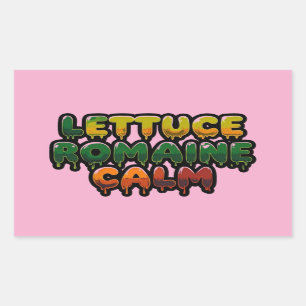 Adesivo Retangular Lettuch Romaine Calm - Texto da Unidade