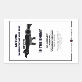 Adesivo Retangular Levantamento das armas - Alteração do segundo