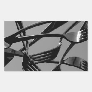 Adesivo Retangular Levitação do garfo