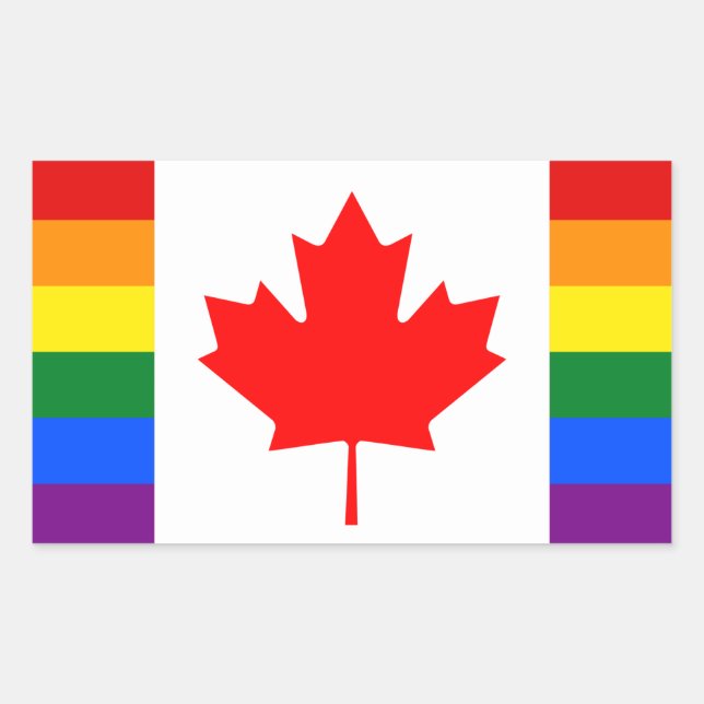 Adesivo Retangular LGBT Canadá (Frente)