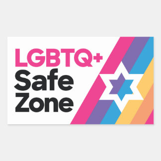 Adesivo Retangular LGBTQ+ Safe Zone Sticker