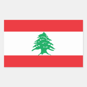 Adesivo Retangular Líbano/bandeira libanesa