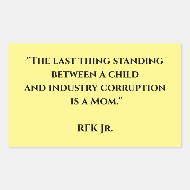 Adesivo Retangular Liberdade Médica, Anti-Vax, Ex-Vax, RFK Jr. (Frente)