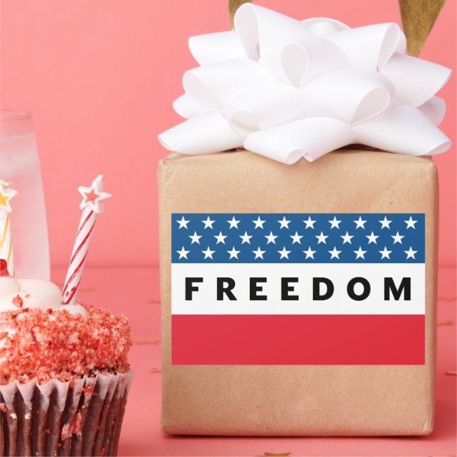 Adesivo Retangular Liberdade Um Patriota Verdadeiro (Festa)