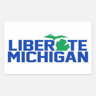 Adesivo Retangular Libertar Michigan