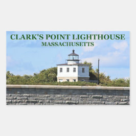 Adesivo Retangular Lighthouse de Clark, Massachusetts Stickers