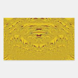 Adesivo Retangular Linda cabeça de Ouro do Leão Arte vetorial