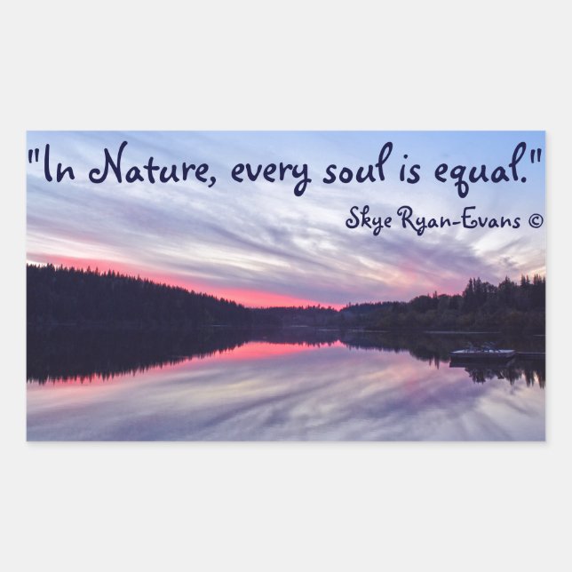 Adesivo Retangular Linda natureza do sol sobre a foto do lago (Frente)