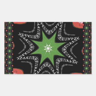 Adesivo Retangular Lindas estrelas reluzentes vetor Impressão de fund