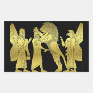 Adesivo Retangular Lion Hunt