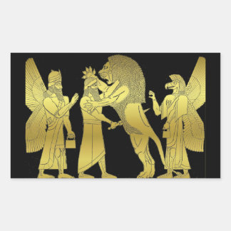 Adesivo Retangular Lion Hunt