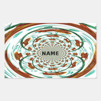 Adesivo Retangular Lions Wildlife Kaleidescope Padrão