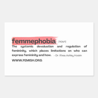 Adesivo Retangular Lipstick FEMMEPHOBIA Sticker