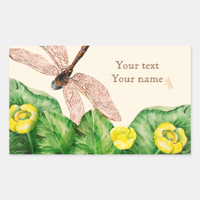 Adesivo Retangular lírio de água (Frente)