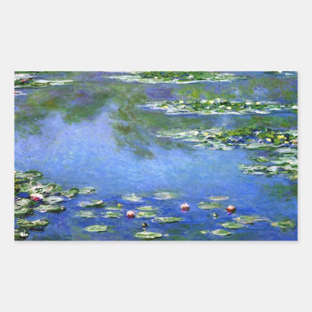 Adesivo Retangular Lírios d'água de Claude Monet (Frente)