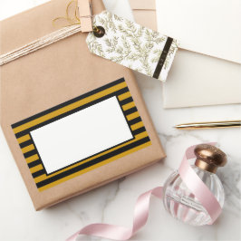 Adesivo Retangular Listras castanhas, pretas e brancas