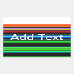 Adesivo Retangular Listras coloridas finas - 1