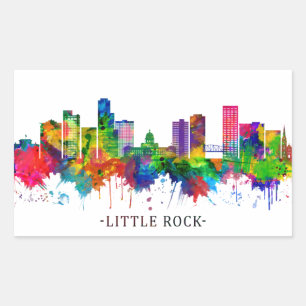 Adesivo Retangular Little Rock Skyline