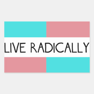 Adesivo Retangular Live Radical Sticker
