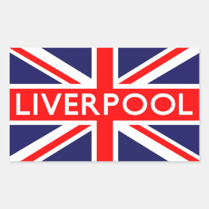 Adesivo Retangular Liverpool: Bandeira Britânica