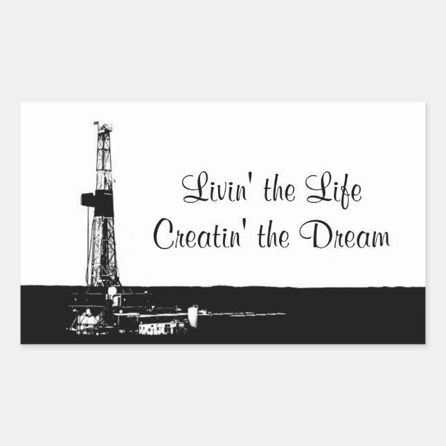 Adesivo Retangular "Livin' the Life" Sticker (Frente)