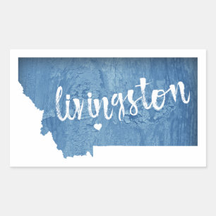 Adesivo Retangular Livingston Montana Textura de Madeira