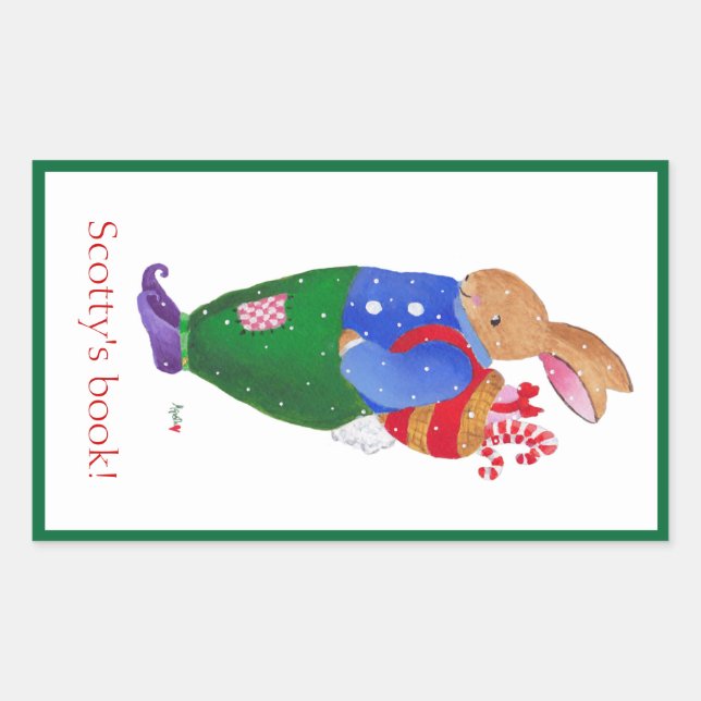 Adesivo Retangular livraria do Rabbit de Natal (Frente)