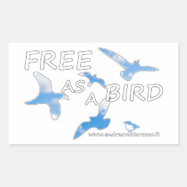 Adesivo Retangular Livre como um Pássaro