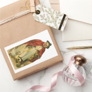 Adesivo Retangular Livro de Histórias Vintage da Gansa Mãe Vitoriana