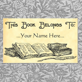 Adesivo Retangular Livro Pertence A Livro Personalizado De Livros Vin