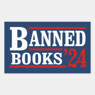 Adesivo Retangular Livros Banidos 2024