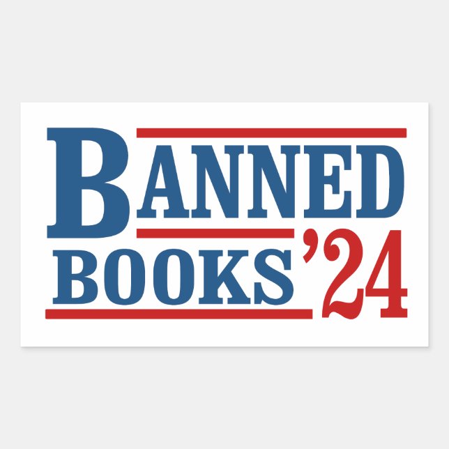 Adesivo Retangular Livros Banidos 2024 (Frente)