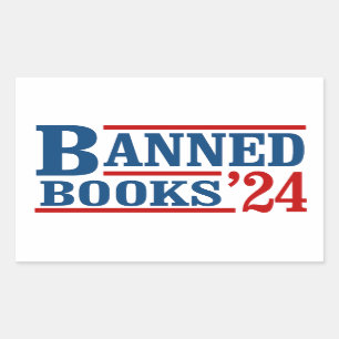 Adesivo Retangular Livros Banidos 2024