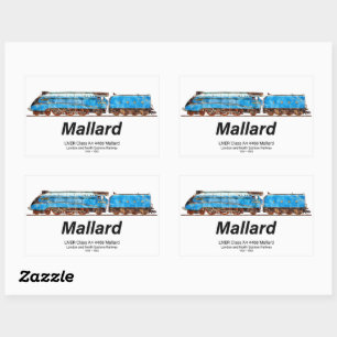Adesivo Retangular LNER Classe A4 4468 Mallard - Loco a Vapor Mais Rá